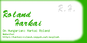 roland harkai business card